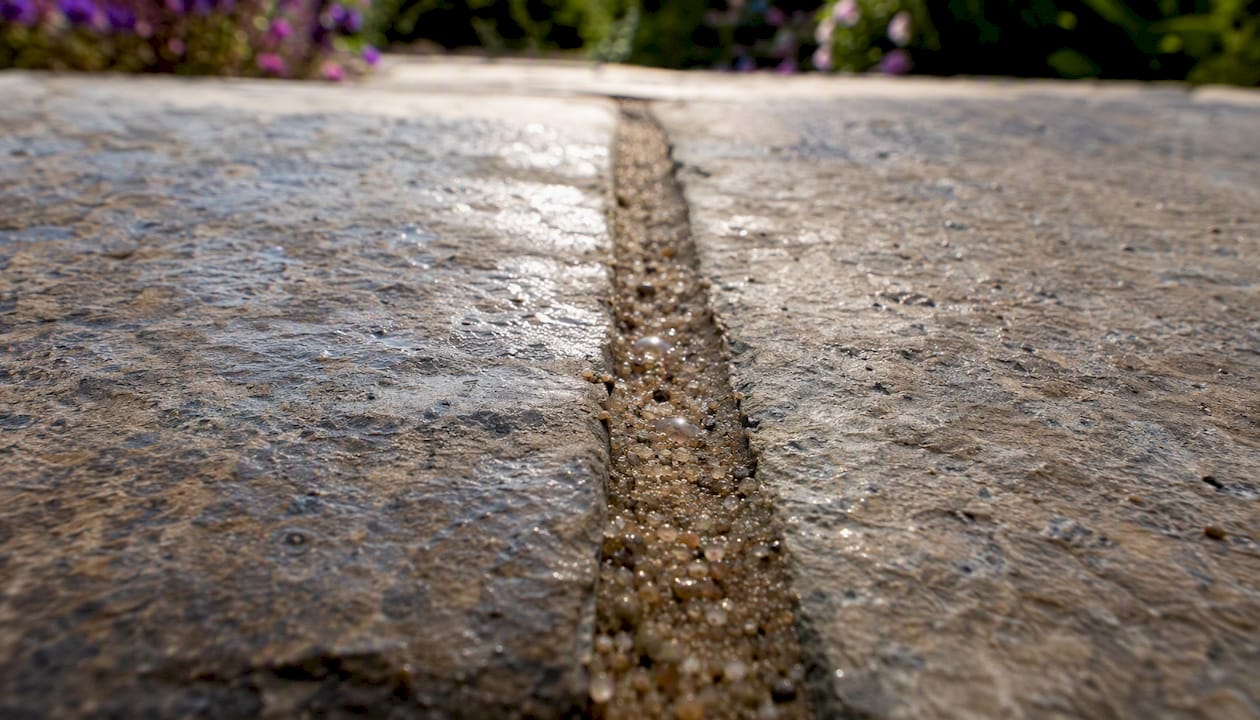 Water activating polymeric sand joints