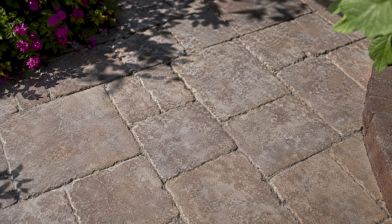 Polyhaze residue on textured paver surface