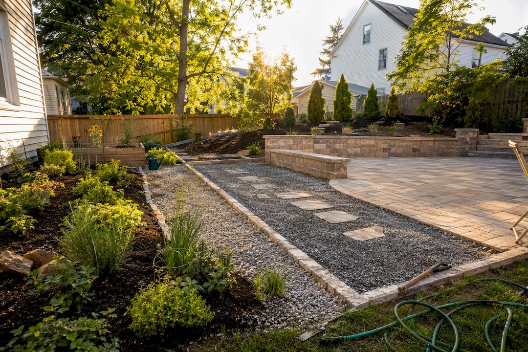 Different landscaping project sizes in backyards