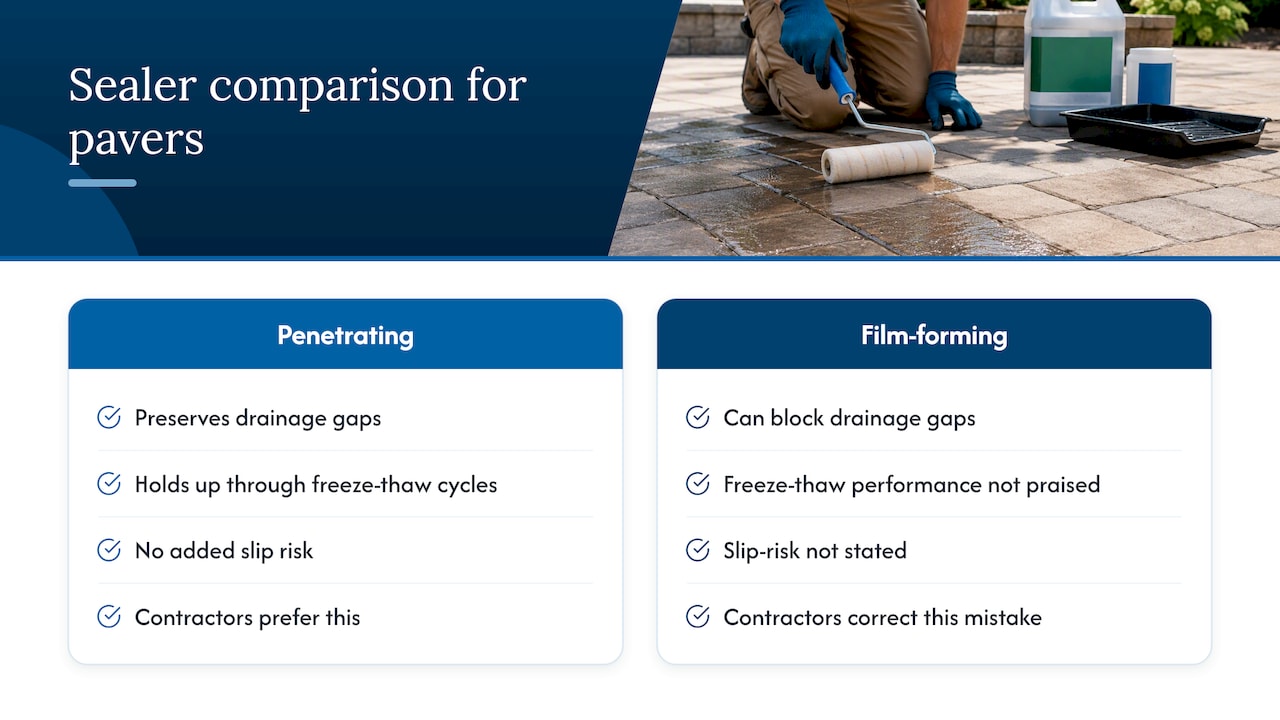 Penetrating and film-forming sealer comparison