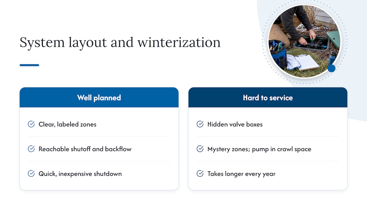 Our perspective: winterization starts when the system is built — overview diagram